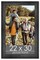 22x30 Wide Barnwood Picture Frame with UV-Resistant Acrylic & Acid Free Backing, Available in 6 Paint Finishes - Grey, Brown, White, and Black